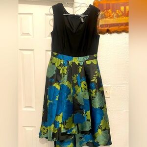 Floral Black blue & green Dress🌸